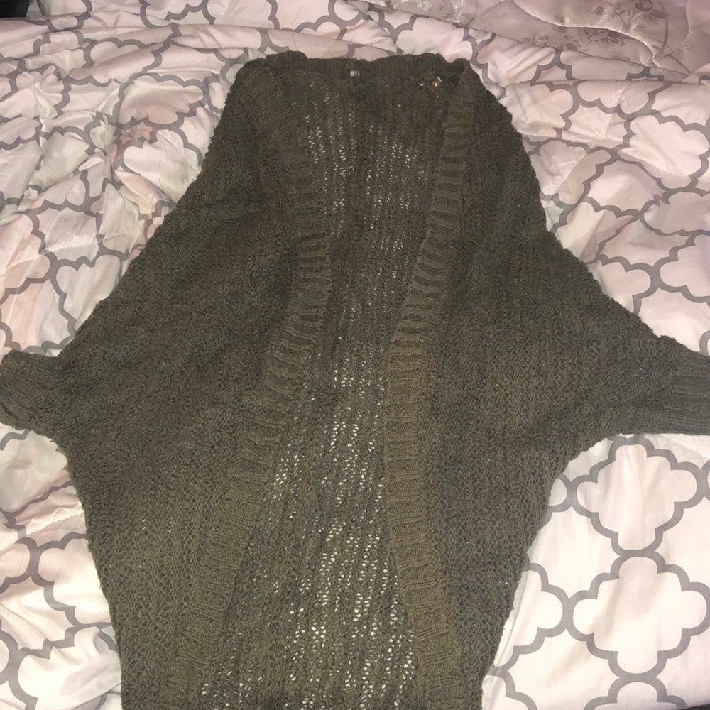 Green cardigan